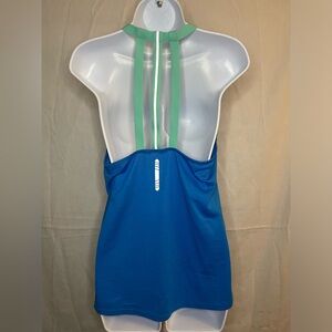 BCG Women’s Sleeveless Sport Tank Size M Blue and Green Straps
